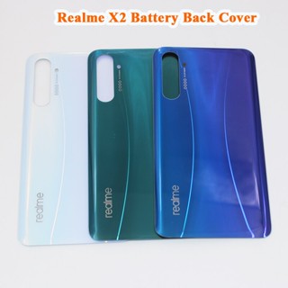 ฝาครอบแบตเตอรี่ด้านหลัง 3D พร้อมสติกเกอร์กาว แบบเปลี่ยน สําหรับ Realme X2 XT RMX1991