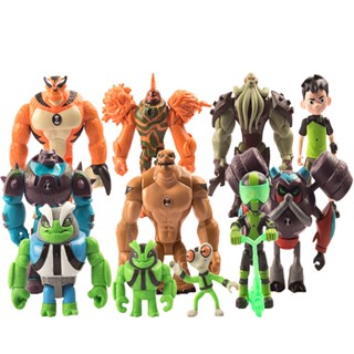 ชุดของเล่นฟิกเกอร์ Ben 10 ชิ้น : Tennyson Four Arms Cake Toppers Heatblast 11 ชิ้น