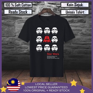 เสื้อยืด ผ้าฝ้าย 100% พิมพ์ลาย Starwar Baju Lelaki พรีเมี่ยม สําหรับผู้ชาย