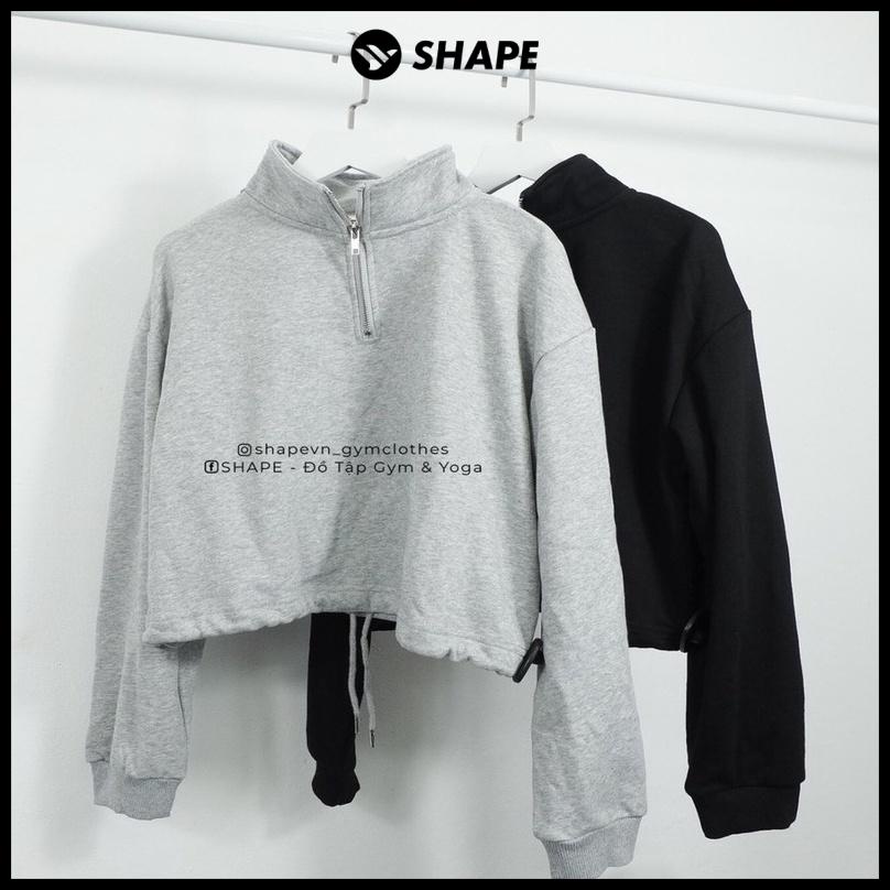 เสื้อครอปซิปคอปกสูง [C143]