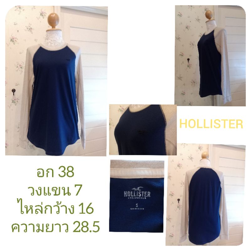 040Hollisterเสื้อยืดแขนยาว