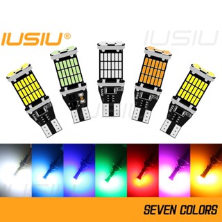 Iusiu หลอดไฟเลี้ยว T15 LED T10 W16W W5W 45SMD 4014 26SMD 12v สําหรับรถยนต์ รถมอเตอร์ไซค์