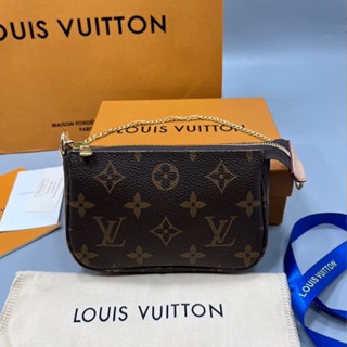 🔥ผ่อนได้🔥LV Mini Pochette Monogram Size 15.5 cm งาน Original อุปกรณ์ : Full Box Set