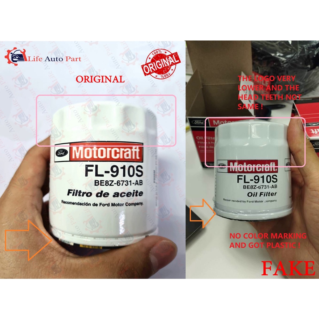 กรองน้ํามันเครื่อง Motorcraft Ford Focus Fiesta Kuga Mondeo Mustang S-max ECOSPORT ECOBOOST FL-910S