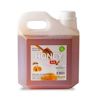 น้ำผึ้งแท้ น้ำผึ้งเกสรดอกไม้ป่า Honey Syrup สำหรับเครื่องดื่ม ชา กาแฟ นมสด เบเกอรี่ ขนาด แบบขวด 1kg และ แกลอน 4kg