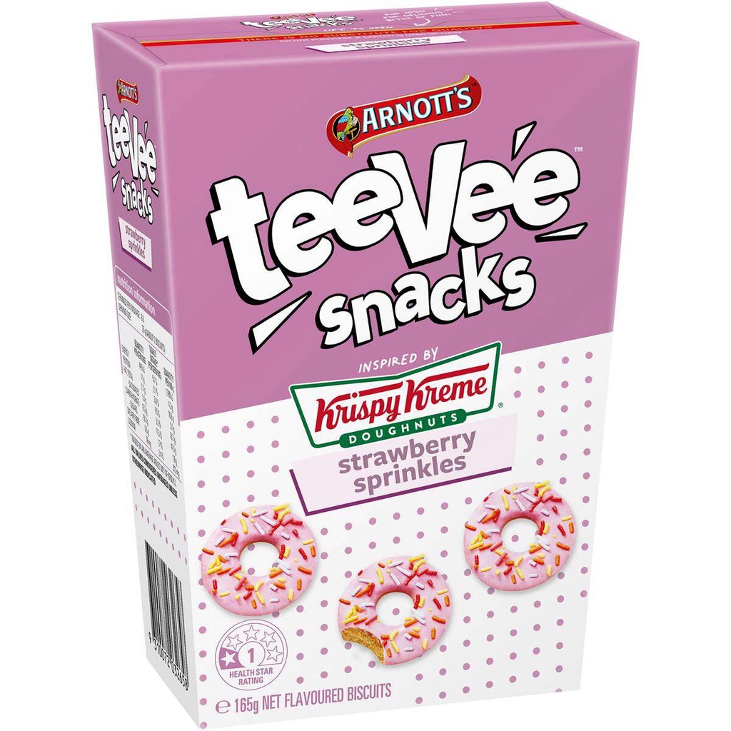 TV KRISPY KREME STRAW SPRINKLES Arnott's 165 G.
