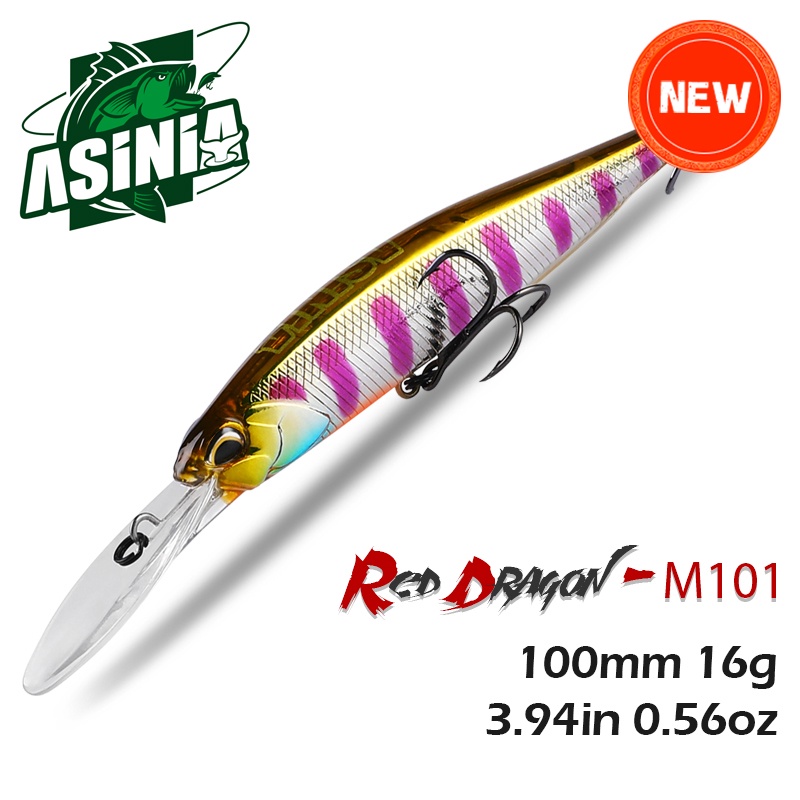 Bearking&asinia เหยื่อตกปลา 100 มม. 16 กรัม