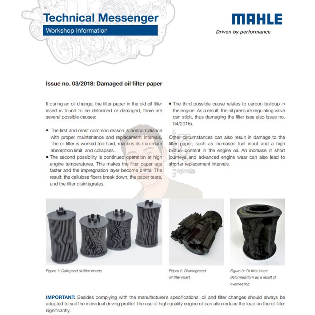 OX 92D กรองน้ำมันเครื่อง BENZ M119 / W124 W140 รุ่นใหญ่ ยี่ห้อ MAHLE - รูปที่ 3