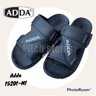 ADDA รองเท้าแตะยางแบบสวม ผู้ชาย รุ่น 15021-M1 สีดำ(6-9)