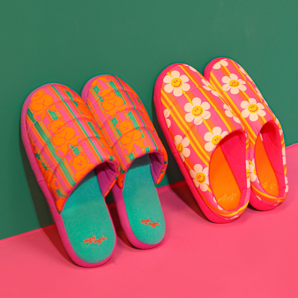 ลดเพิ่ม ทักแชท / WiggleWiggle Padded Living Room Shoes - รองเท้าใส่ในบ้าน(รุ่นใหม่) 30