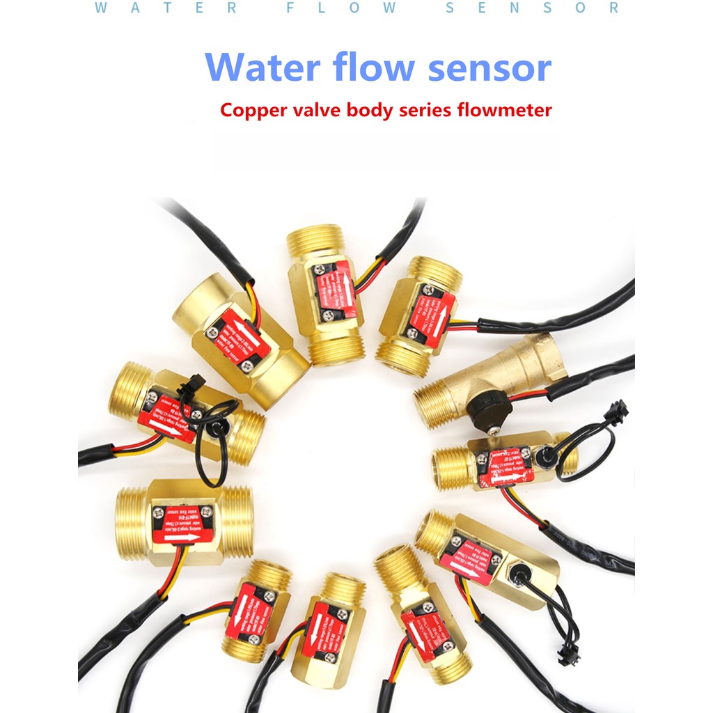1 ชิ้น G1Liquid Water Flow Sensor พร้อม Hall Effect Flow Meter สวิทช์ DC 5v 1-25l/Min Yf-B1/Yf-B3/Yf