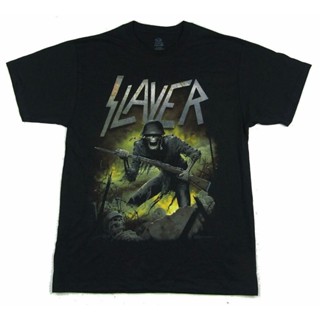 เสื้อยืดผ้าฝ้าย 100% พิมพ์ลาย Slayer War 2015 Tour สีดํา สําหรับผู้ชาย