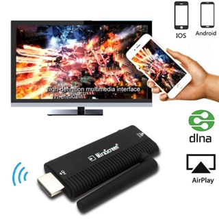 Mirascreen อะแดปเตอร์ดองเกิลรับสัญญาณทีวีไร้สาย 1080P HD หน้าจอ WiFi สําหรับ iOS Android Phone และ TV