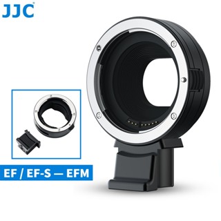 JJC EF-EOS M อะแดปเตอร์เลนส์กล้องโฟกัสอัตโนมัติ สําหรับเมาท์เลนส์ Canon EF EF-S เป็นกล้องไร้กระจก Canon EOS M50 Mark II M6 Mark II M5 M100 M200 และอื่น ๆ