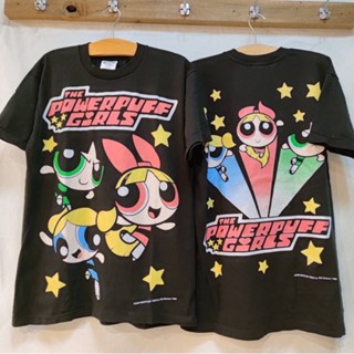 The Powerpuff girl⚡️เสื้อยืดผ้าฟอก Unisex Cotton 💯 งานใหม่ ทำเก่า ผ้าฟอกเฟดนุ่ม ไร้ตะเข็บข้าง สกรีนจม หน้าหลัง ⚡️⚡️