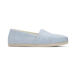 TOMS รองเท้าลำลองผู้หญิง สลิปออน รุ่น Alpargata Pastel Blue Recycled Cotton Speckled Slub (C) รองเท้าลิขสิทธิ์แท้