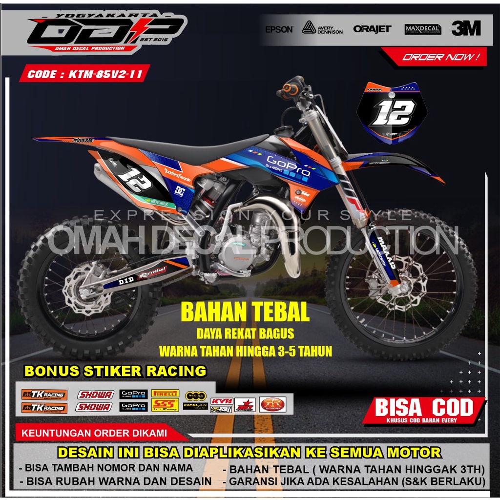 MERAH DECAL KTM 250 EXC 2020 FULL BODY DECALS BODY SET KTM 85 2012 - 2017 ใหม่สติกเกอร์รถจักรยานยนต์ KTM85 ใหม่สติกเกอร์รถจักรยานยนต์ TRAIL DUCK MODIF สีสีแดงสีขาว OREN BLACK MOTIF REDBULL GTX SIX MAX DECAL BEAS DESIN LIKES KTM V2 11