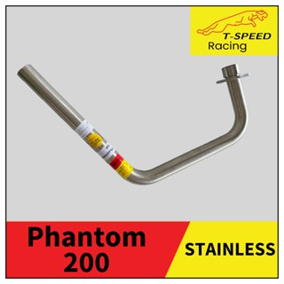 คอท่อ Honda Phantom 200 🔩 Stainless steel แท้ เกรด 304 หนา: 1.2 มิลลิเมตร Size: STD 32 m.m.