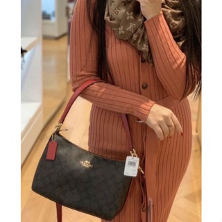 💥NEW Coach  Clara Shoulder Bag In Signature Canvas ครอสบอดี้ใบใหญ่ หรือ พอชใบใหญ่ หรีอ Lawis