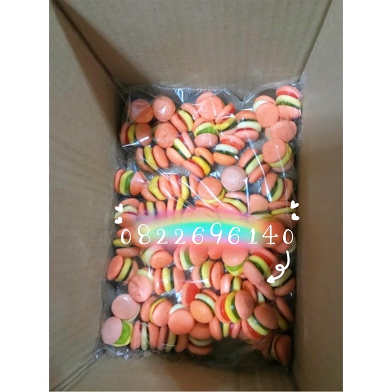 เยลลี่แฮมเบอร์เกอร์35ชิ้น80บาทค่ะ