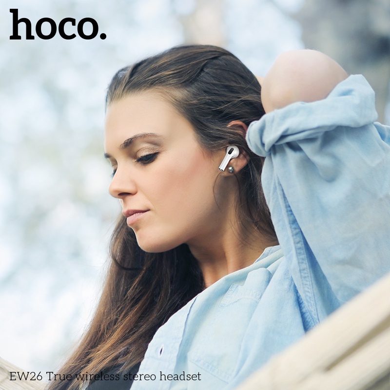 HOCO EW26 หูฟังบลูทูธ TWS สมอลทอร์ค แบตทน 150ชม. รองรับทุกอุปกรณ์ หูฟังไร้สาย BT 5.3 For iOS, Android Bluetooth hc3