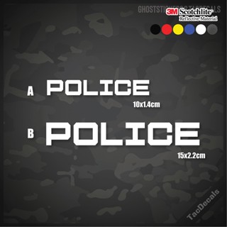 สติกเกอร์Police  สติกเกอร์Tactical ติดรถยนต์ มอเตอร์ไซค์ กล่องปืน กระจกหลัง