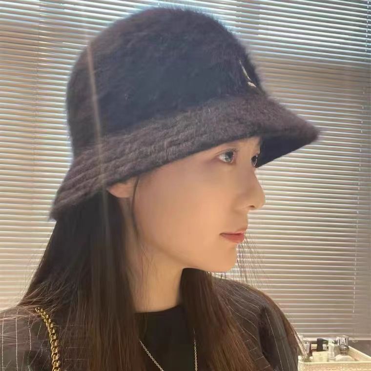 ขายส่งตรงจากโรงงาน หมวกบักเก็ต KANGOL แต่งขนกระต่าย ขนาดเล็ก แฟชั่นฤดูใบไม้ร่วง และฤดูหนาว สไตล์เกาหลี และญี่ปุ่น สําหรับผู้หญิง