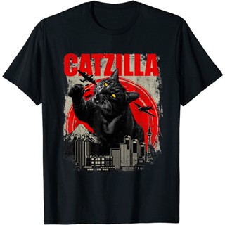 Catzilla Adult T-Shirt - Funny Cat Lover Kitten Kitty T-Shirt