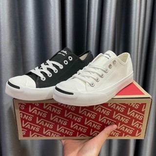 รองเท้าผ้าใบ Converse Jack purcell White + Black🛹 รองเท้าคอนเวิร์ส แจ๊ค คอนเวิสแจ็ค 🌟ใส่สบาย