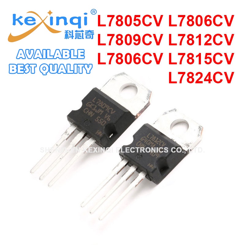 10PCS L7805CV L7806CV L7809CV L7812CV L7806CV L7815CV L7824CV สามขั้วตรง TO-220 L7824CV-DG