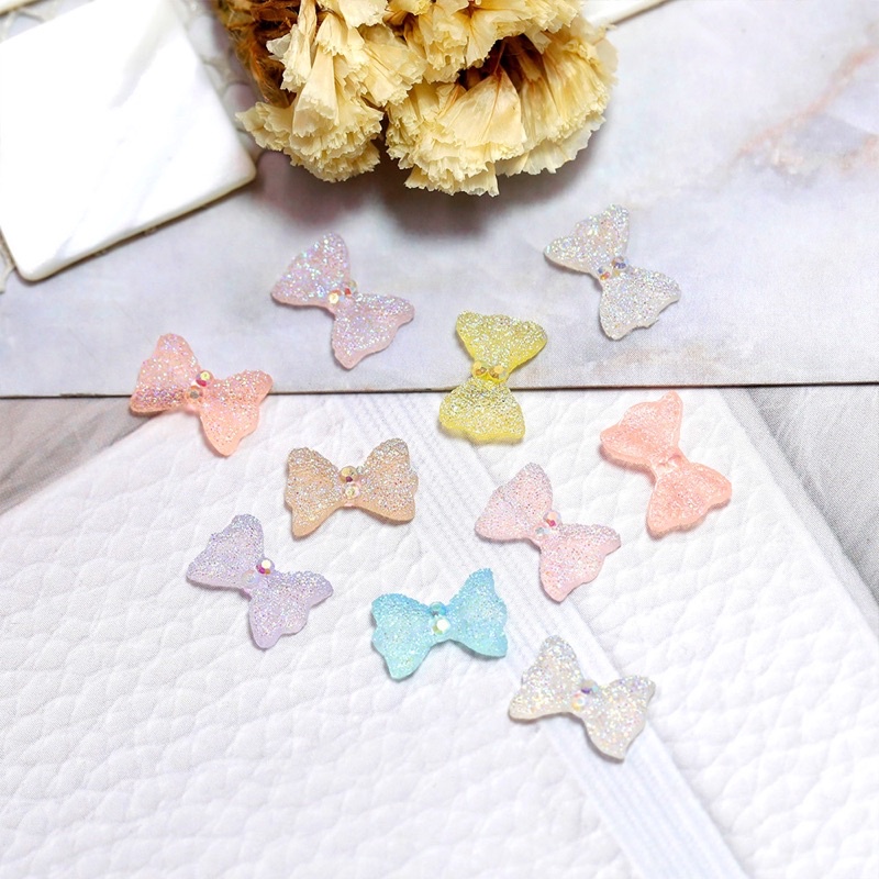 โบว์ อะไหล่ติดเล็บ พร้อมส่ง 20 ชิ้น