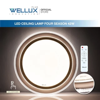 WELLUX โคมไฟเพดานติดลอย 3 แสง 42W มีรีโมท LED Multi-Smart Ceiling Lamp รุ่น FOUR SEASON SERIES