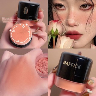 Maffick Ultal cheek Pink มาฟฟิก บลัชออน เนื้อฝุ่น  มีกล่องกระจก เม็ดสีแน่น ติดทนนาน ใช้งานง่าย พกพาสะดวก