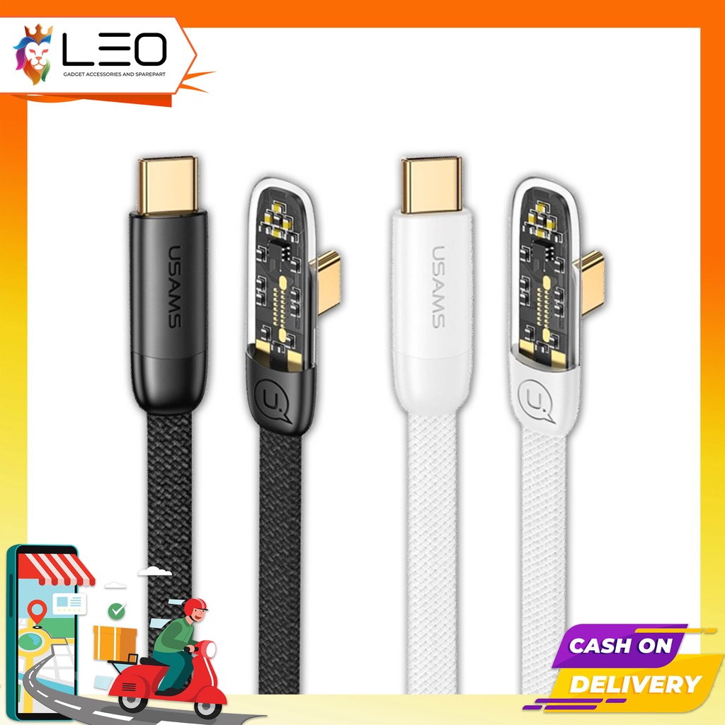 Usams SJ584/SJ587 Type C To Type C Data Cable 100W Iceflake