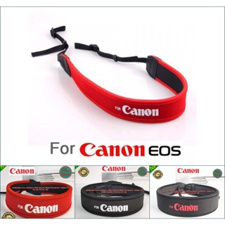 Hit Item !!! สายคล้องกล้อง Canon เนื้อผ้า Neoprene แบบผ่อนแรง มือ 1 ราคาถูก พร้อมส่ง 4 สี