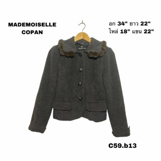 MADEMOISELLE COPAN Jacket สไตล์คุณหนูน่ารักๆคอปกดีเทลพู่เล็กๆ อก 34 ยาว 22