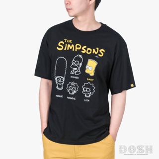 🌟พร้อมส่ง🌟【ใหม่】DOSH:MEN&amp;apos;S OVER SIZE T-SHIRTS THE SIMPSONS  M-XXL  เสื้อยืดโอเวอร์ไซส์  สีดำ รุ่น9FSIMT5074-BL