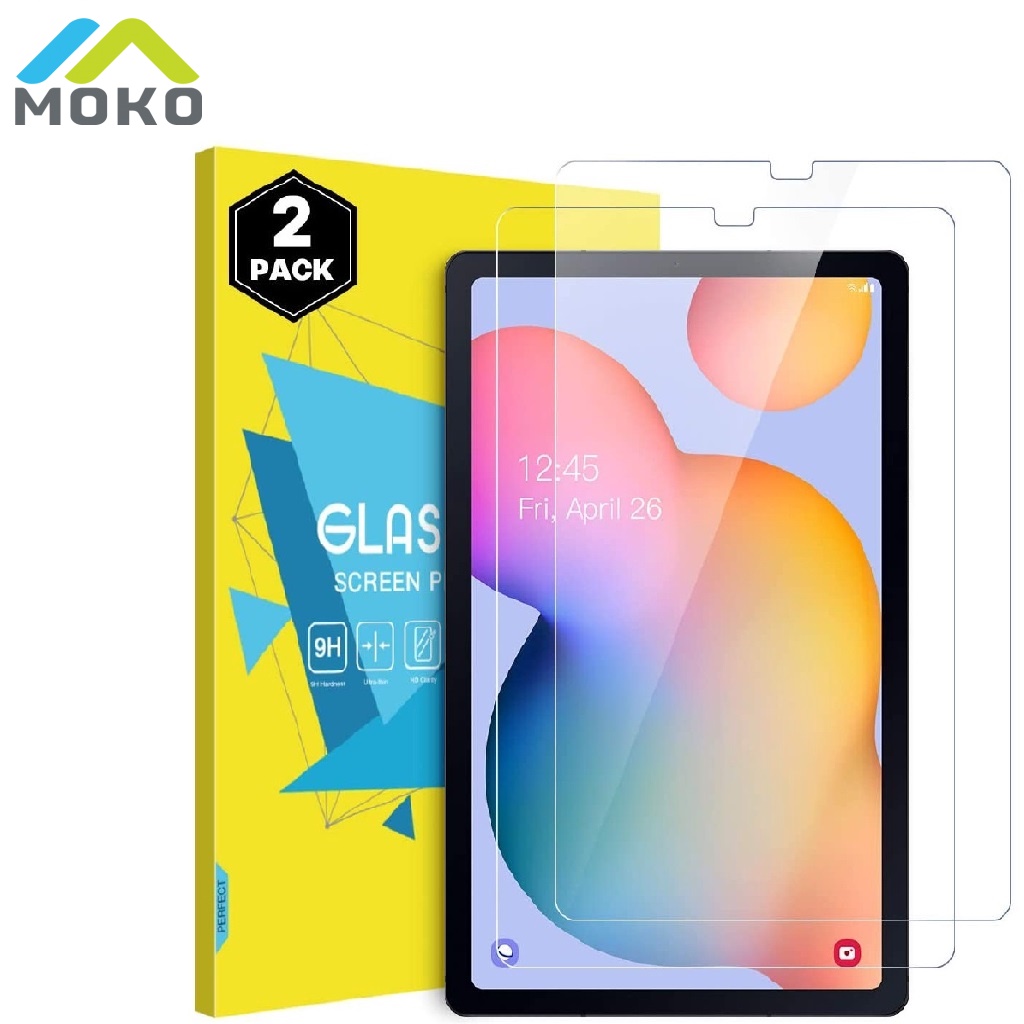 Moko [2 แพ็ก] ฟิล์มกันรอยหน้าจอ 9H ไม่ทิ้งรอยนิ้วมือ สําหรับ Samsung Galaxy Tab S6 Lite 2020