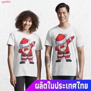 เสื้อยืดแขนสั้น Dabbing Santa T Shirt Claus Christmas Funny Dab X-mas Gifts Kids Boys Girls Men Women Essential T 80