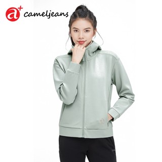 Cameljeans เสื้อโค้ทแขนยาวลําลอง กันลม เข้ารูป สไตล์สปอร์ต สําหรับผู้หญิง