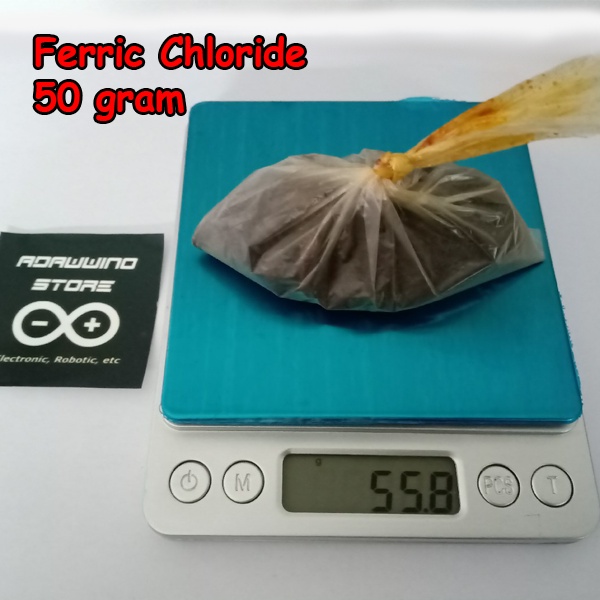 Ferric Chloride FeCl3 Etching PCB Solvent Ferri Chloride 50 กรัม