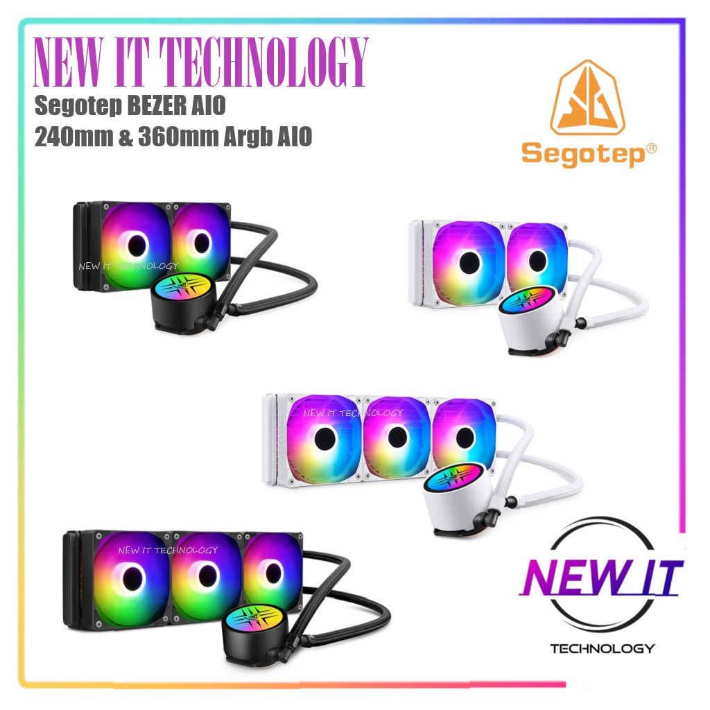 Segotep BEZER & BEICED 240 240mm & 360 360mm AIO Water Cooling Cooler Liquid System ARGB SYNC with F