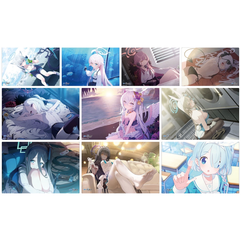 Bushiroad Rubber Mat Blue Archive : Shiroko, Hoshino, Aru, Iori, Hina, Azusa, Asuna, Alice, Karin, A