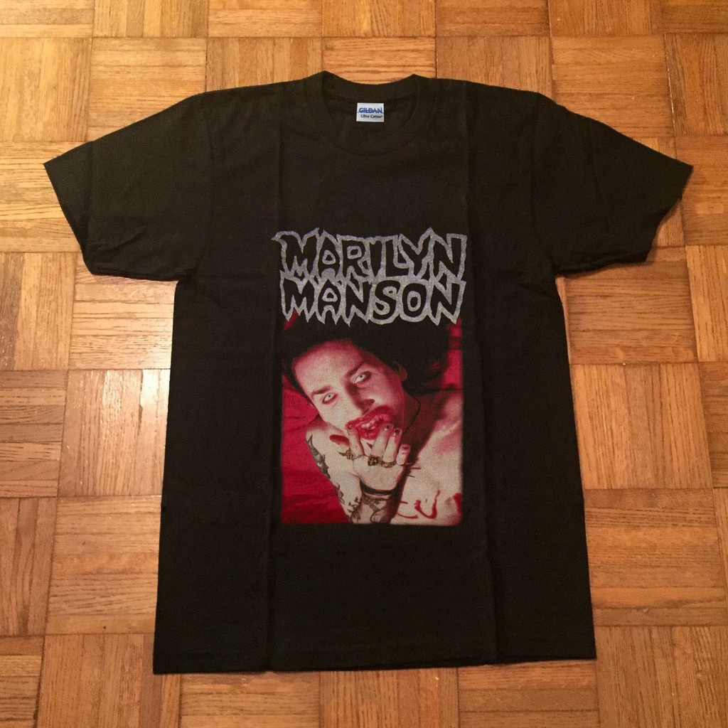 [COD] {พร้อมส่ง เสื้อยืดแขนสั้น พิมพ์ลาย Marilyn Manson I Am God Of Fck Rock Re Topic พลัสไซซ์ XS-6XL สําหรับผู้ชา