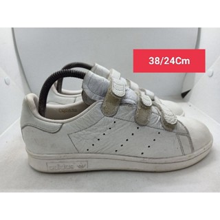 Adidas Stan Smith Size 38 ยาว 24 รองเท้ามือสอง ผ้าใบ แฟชั่น ทำงาน ลำลอง เดิน  เที่ยว วิ่ง ออกกำลังกาย เกรด A+(P2)