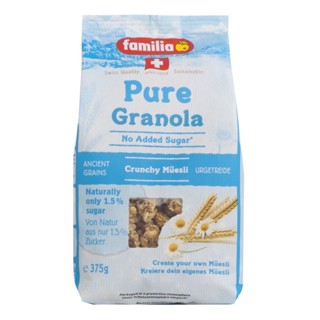 Familia Pure Granola Crunchy Muesli 375g.อาหารเช้า ซีเรียล  กราโนล่า ข้าวโอ๊ต