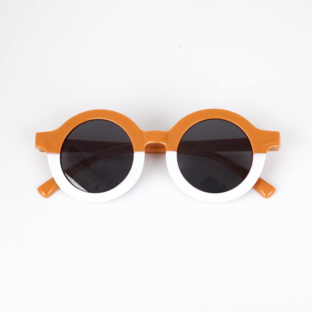 Woozoo แว่นตาทรงกลม สําหรับเด็ก - สีส้ม สีขาว