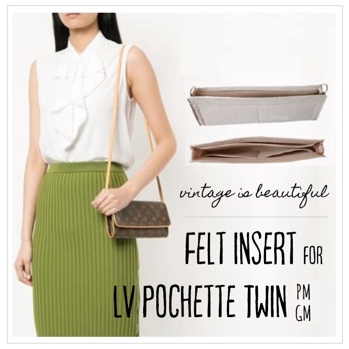 Pochette TWIN LV PM และ GM Felt ใส่โซ่สลิงสายหนังแปลงเป็นกระเป๋าสะพายสลิง