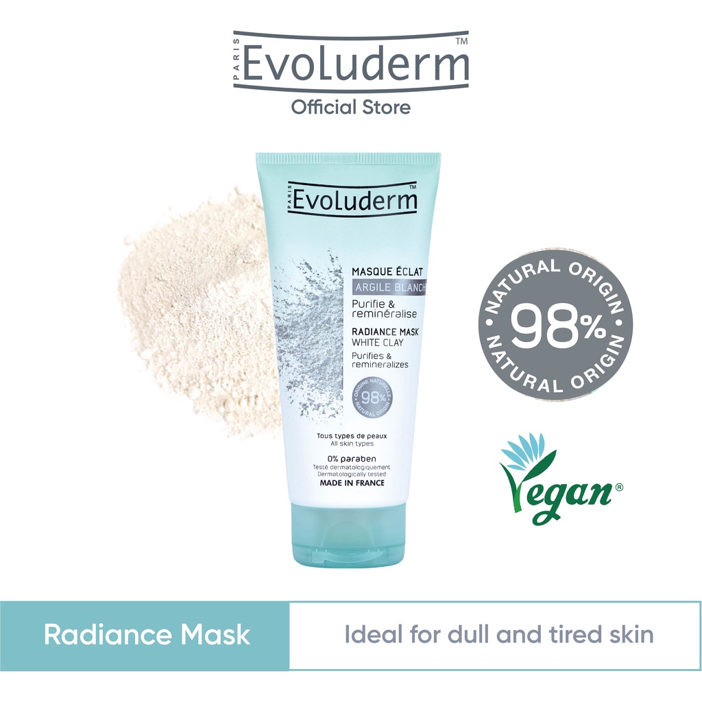 Evoluderm Radiance Mask with White Clay (100ml) [EXP DATE 2025.05]