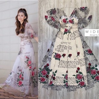 Dress :: เดรสตัวยาวสุดน่ารักตัวชุดใช้ผ้าซีทรูงานเเบรนด์kloset